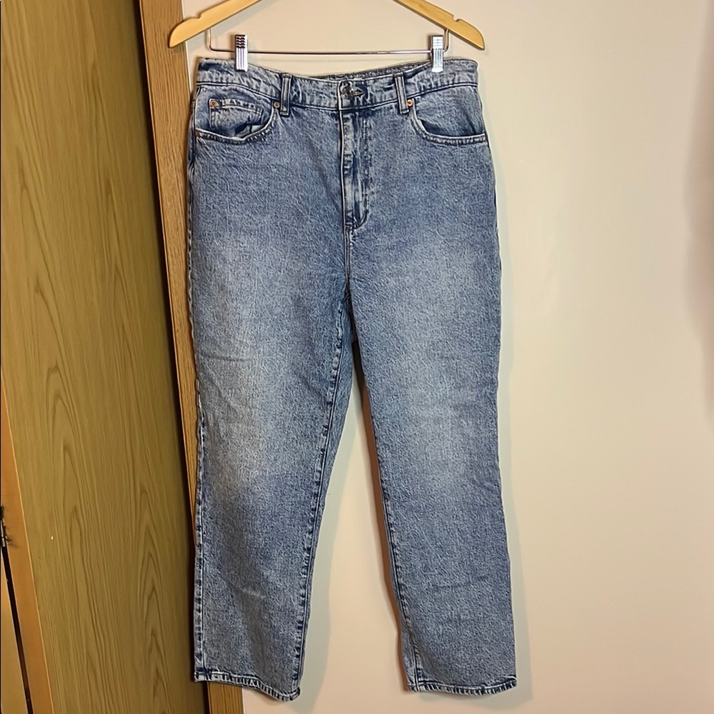 Garage Vintage Straight Blue Denim Jeans